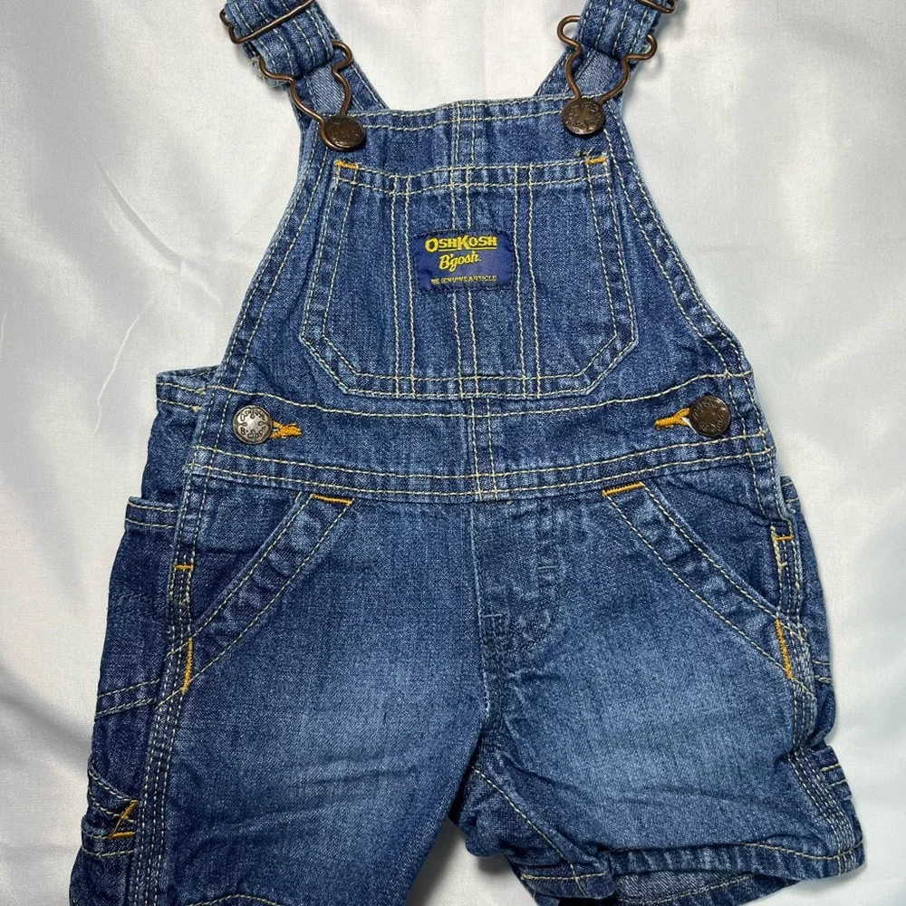 Vintage‎ OshKosh B’gosh Vestbak Blue Short Overalls 3M EUC Classic Kids